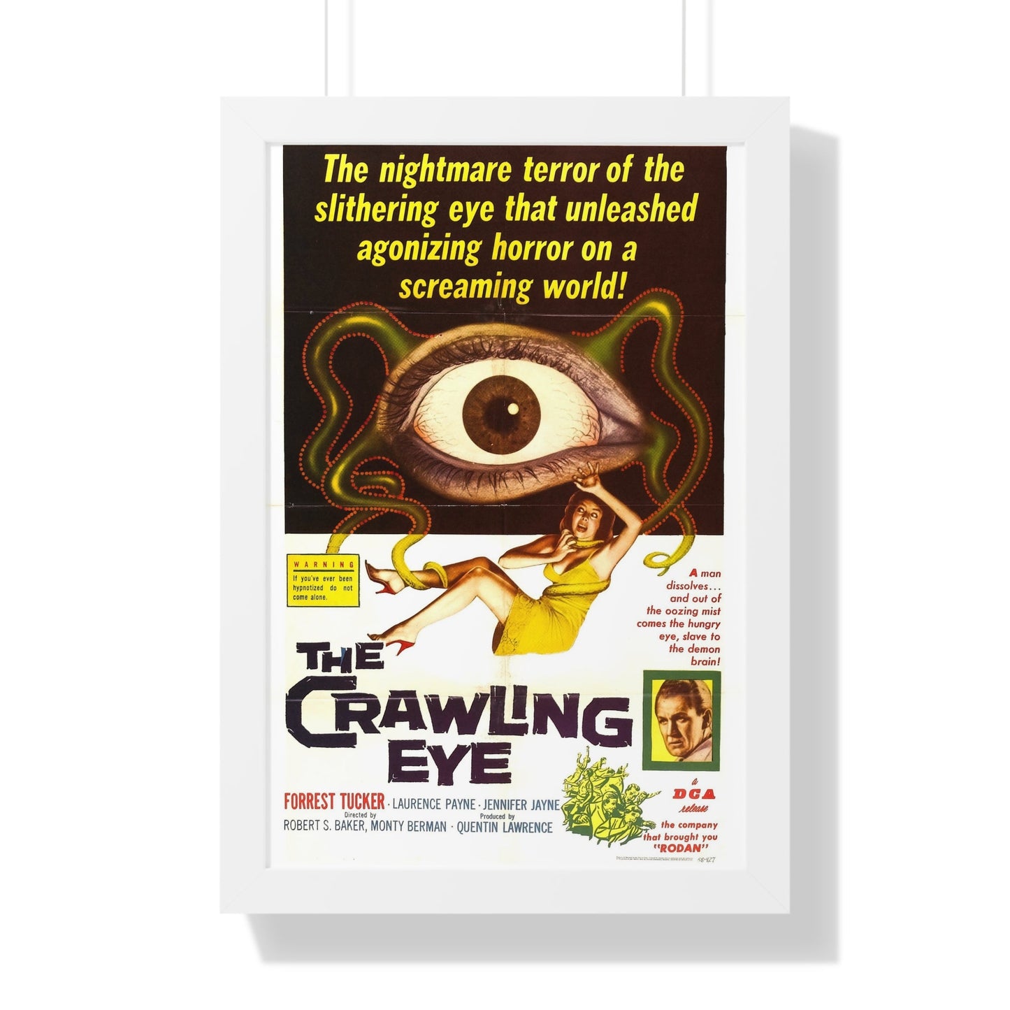 THE CRAWLING EYE (THE TROLLENBERG TERROR) 1958 - Framed Movie Poster-16″ x 24″-The Sticker Space