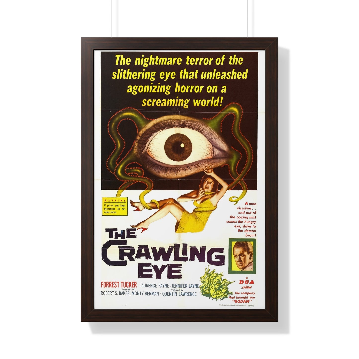 THE CRAWLING EYE (THE TROLLENBERG TERROR) 1958 - Framed Movie Poster-20" x 30"-The Sticker Space