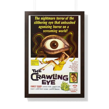 THE CRAWLING EYE (THE TROLLENBERG TERROR) 1958 - Framed Movie Poster 20" x 30" Walnut - The Sticker Space
