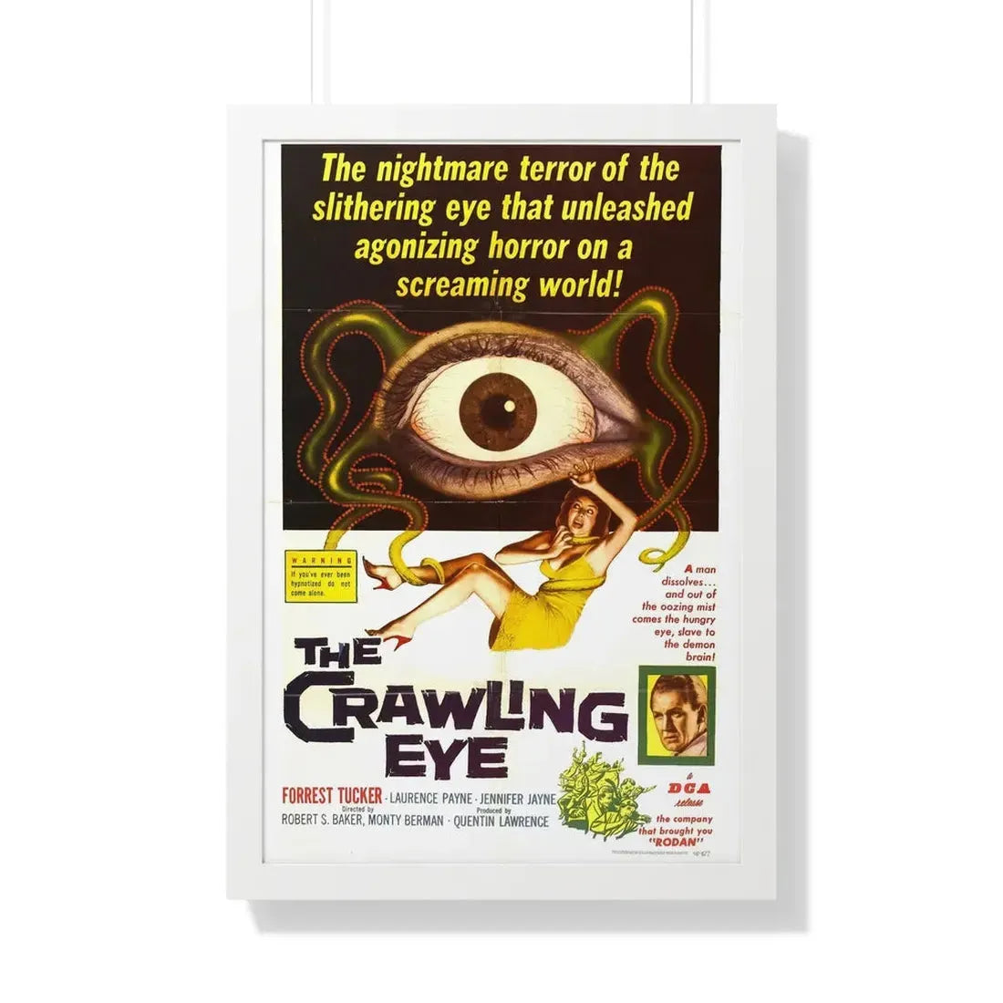 THE CRAWLING EYE (THE TROLLENBERG TERROR) 1958 - Framed Movie Poster 20" x 30" White - The Sticker Space