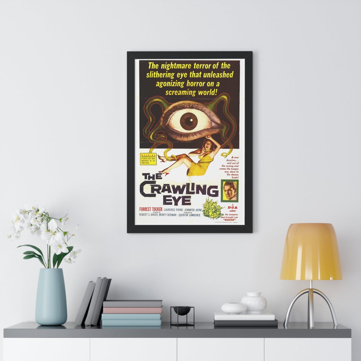 THE CRAWLING EYE (THE TROLLENBERG TERROR) 1958 - Framed Movie Poster-The Sticker Space