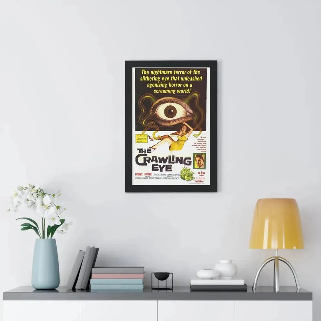 THE CRAWLING EYE (THE TROLLENBERG TERROR) 1958 - Framed Movie Poster - The Sticker Space