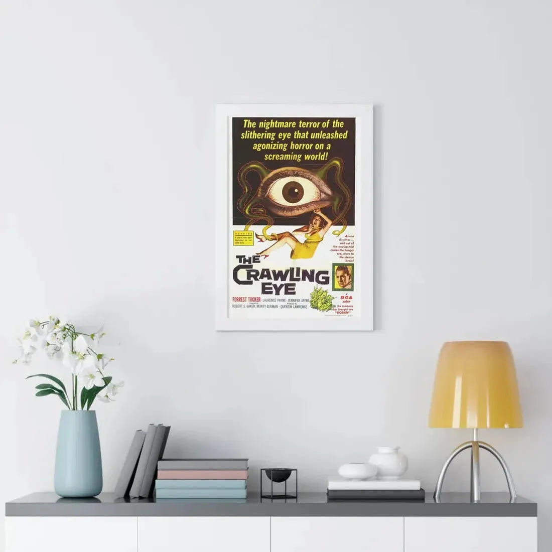 THE CRAWLING EYE (THE TROLLENBERG TERROR) 1958 - Framed Movie Poster - The Sticker Space
