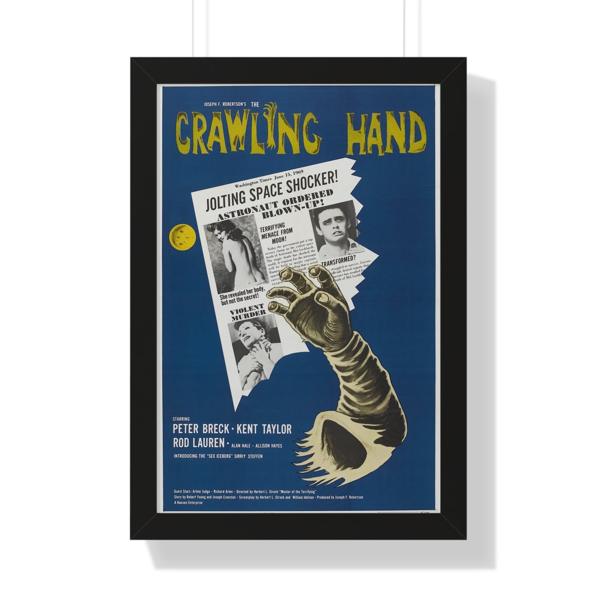 THE CRAWLING HAND 1963 - Framed Movie Poster-16″ x 24″-The Sticker Space