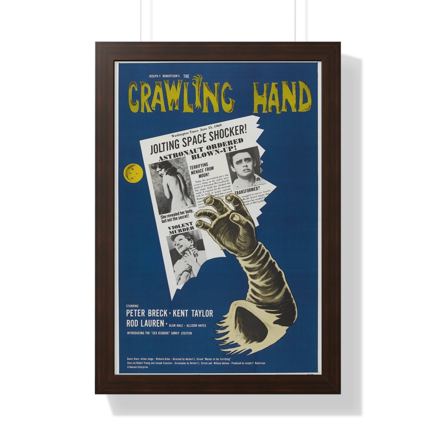 THE CRAWLING HAND 1963 - Framed Movie Poster-16″ x 24″-The Sticker Space