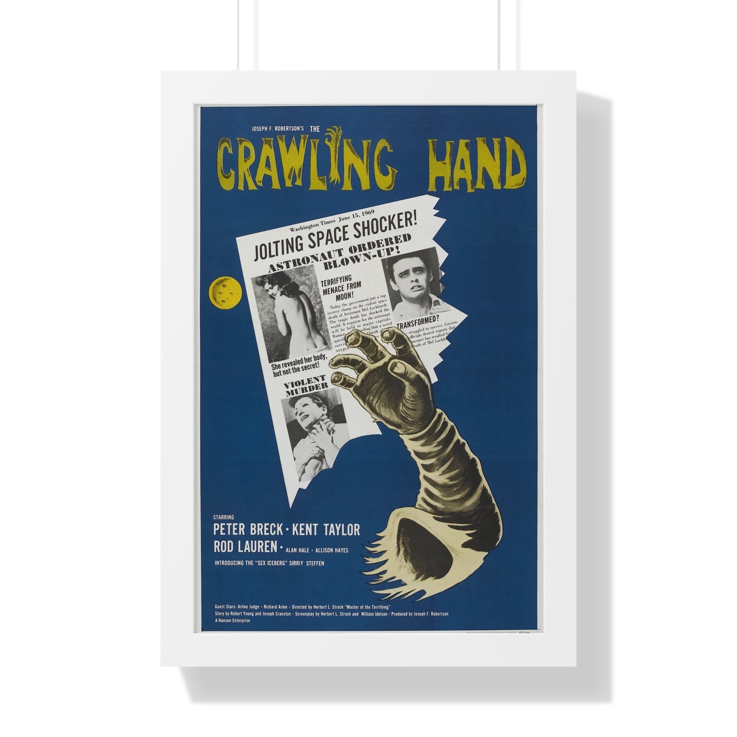 THE CRAWLING HAND 1963 - Framed Movie Poster-16″ x 24″-The Sticker Space