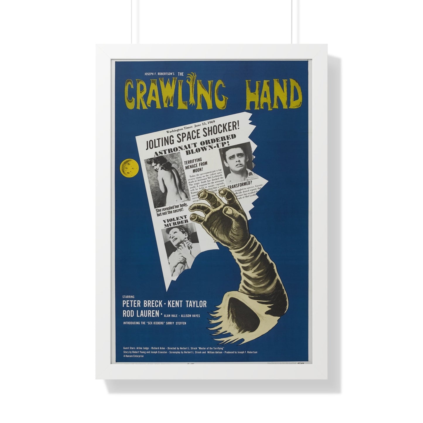 THE CRAWLING HAND 1963 - Framed Movie Poster-20" x 30"-The Sticker Space