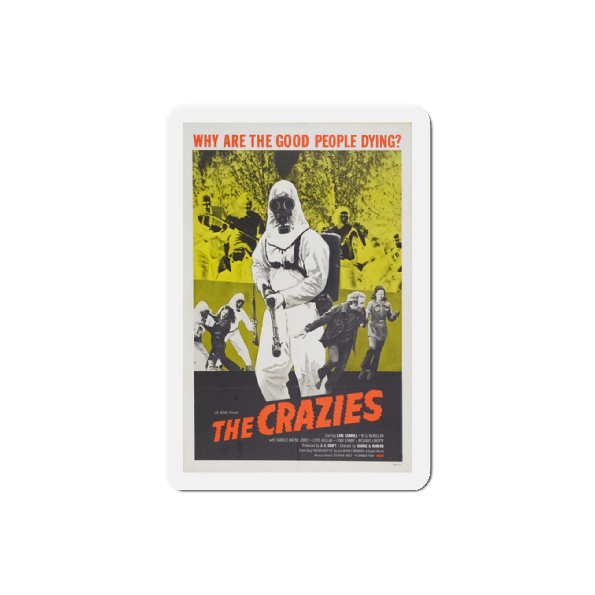 The Crazies 1973 Movie Poster Die-Cut Magnet-2" x 2"-The Sticker Space