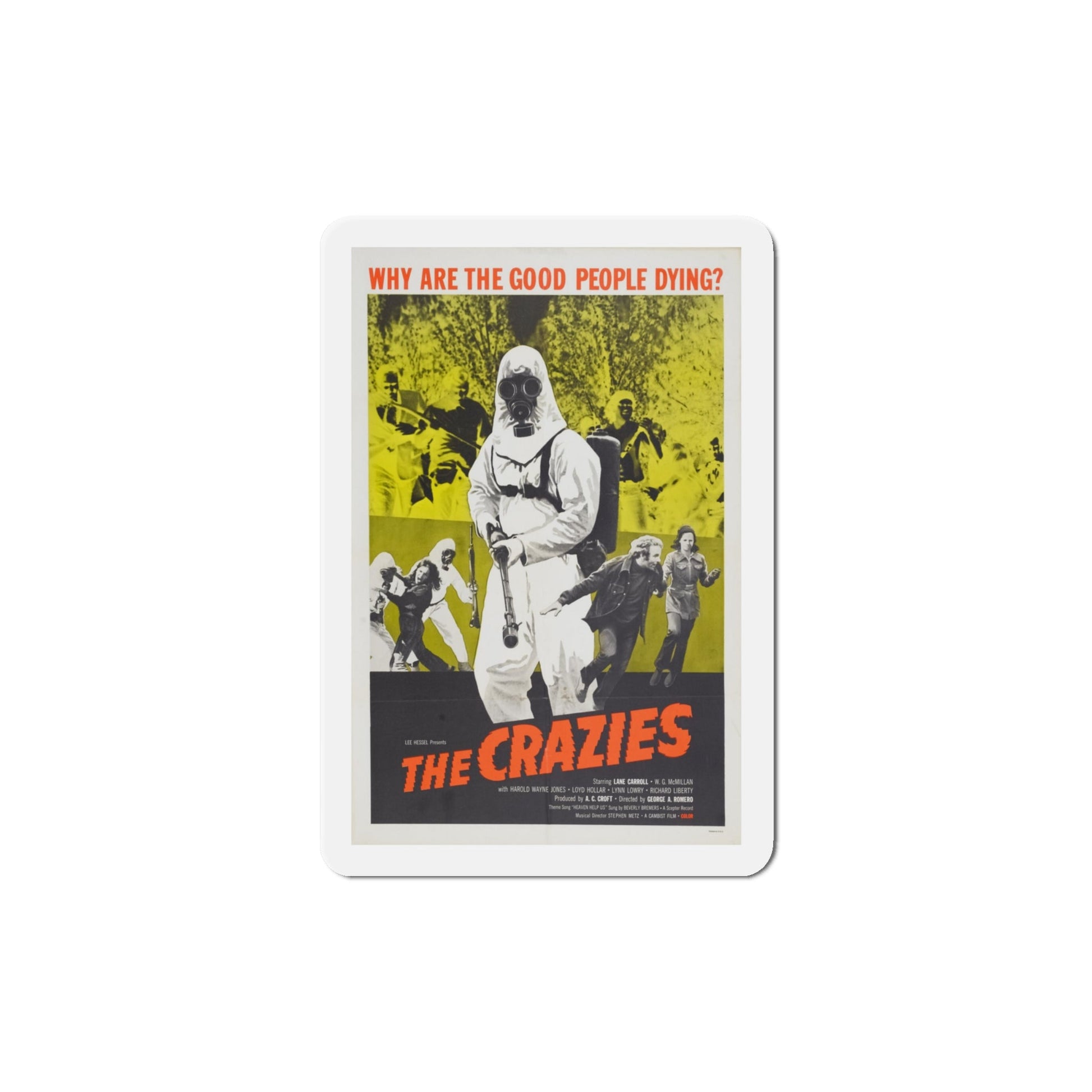 The Crazies 1973 Movie Poster Die-Cut Magnet-4" x 4"-The Sticker Space