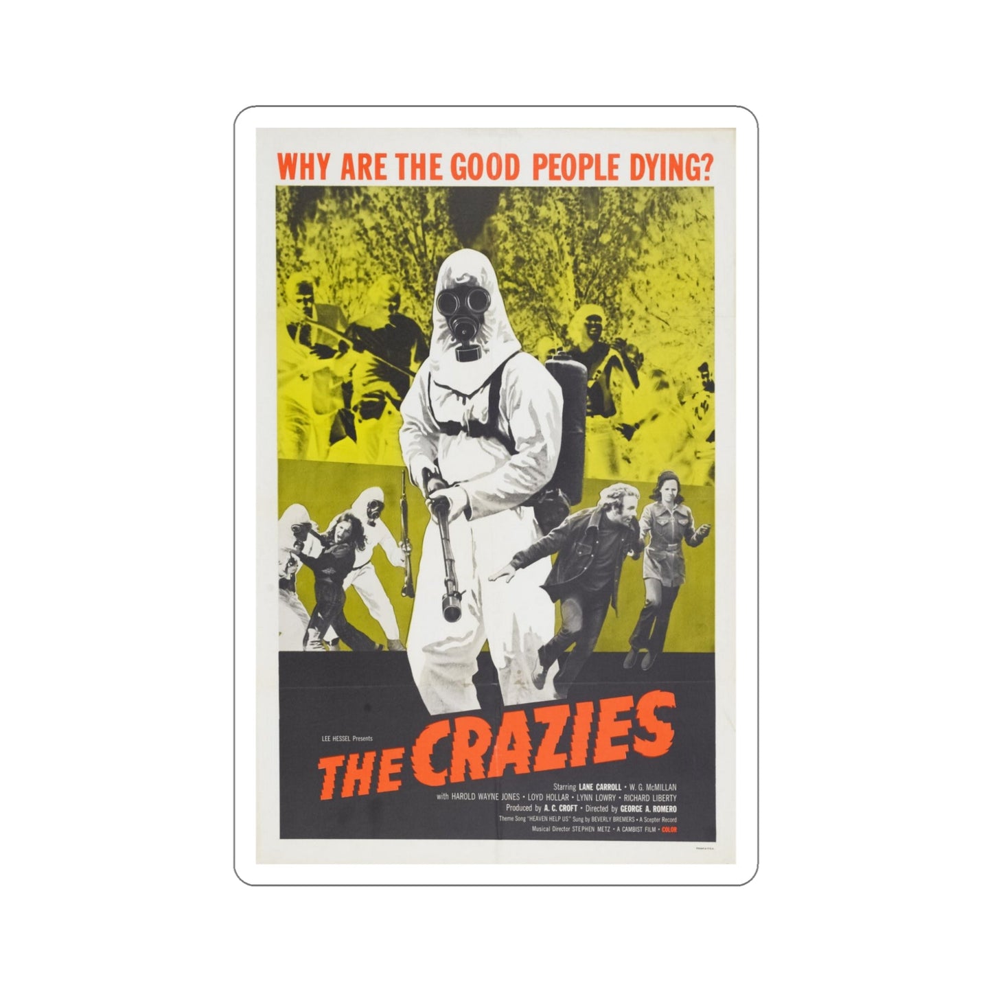 The Crazies 1973 Movie Poster STICKER Vinyl Die-Cut Decal-5 Inch-The Sticker Space