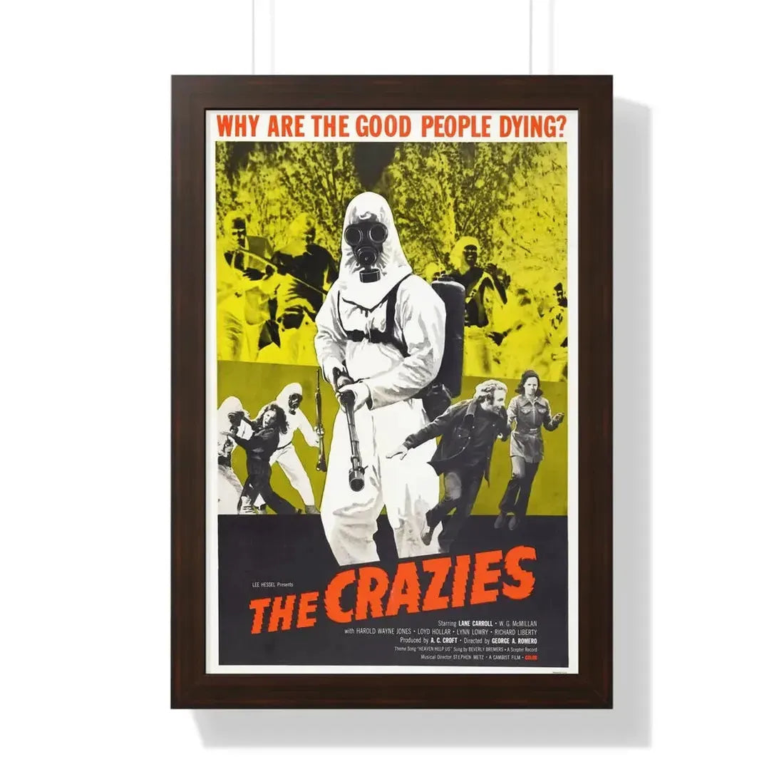 THE CRAZIES (2) 1973 - Framed Movie Poster 16″ x 24″ Walnut - The Sticker Space