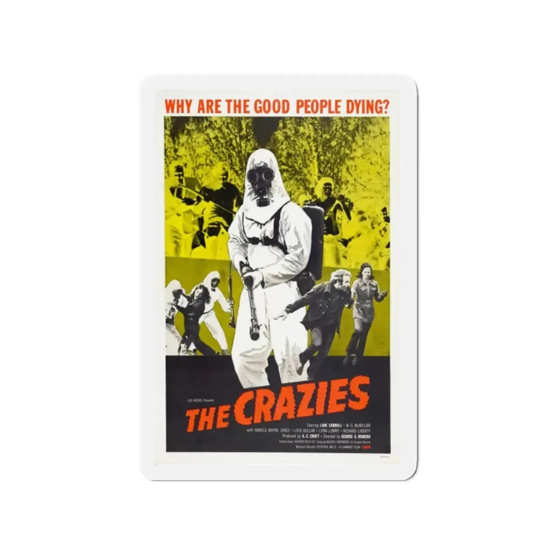 THE CRAZIES (2) 1973 Movie Poster - Refrigerator Magnet 2 Inch Die-Cut - The Sticker Space