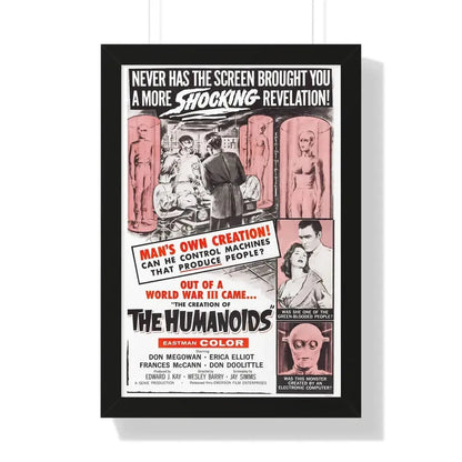 THE CREATION OF THE HUMANOIDS 1962 - Framed Movie Poster 16″ x 24″ Black - The Sticker Space