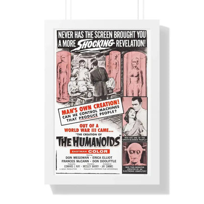THE CREATION OF THE HUMANOIDS 1962 - Framed Movie Poster 16″ x 24″ White - The Sticker Space