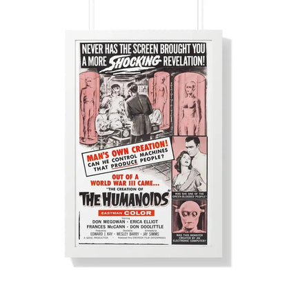 THE CREATION OF THE HUMANOIDS 1962 - Framed Movie Poster 20" x 30" White - The Sticker Space