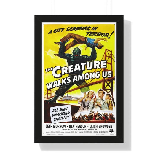 THE CREATURE WALKS AMONG US (2) 1956 - Framed Movie Poster 16″ x 24″ Black - The Sticker Space