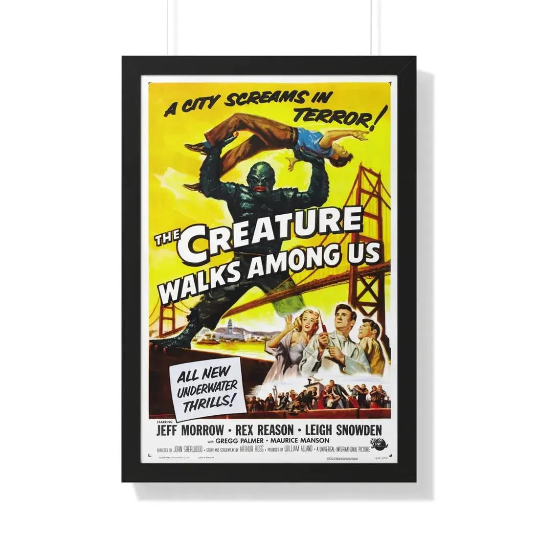 THE CREATURE WALKS AMONG US (2) 1956 - Framed Movie Poster 20" x 30" Black - The Sticker Space