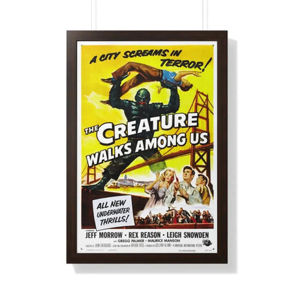 THE CREATURE WALKS AMONG US (2) 1956 - Framed Movie Poster 20" x 30" Walnut - The Sticker Space