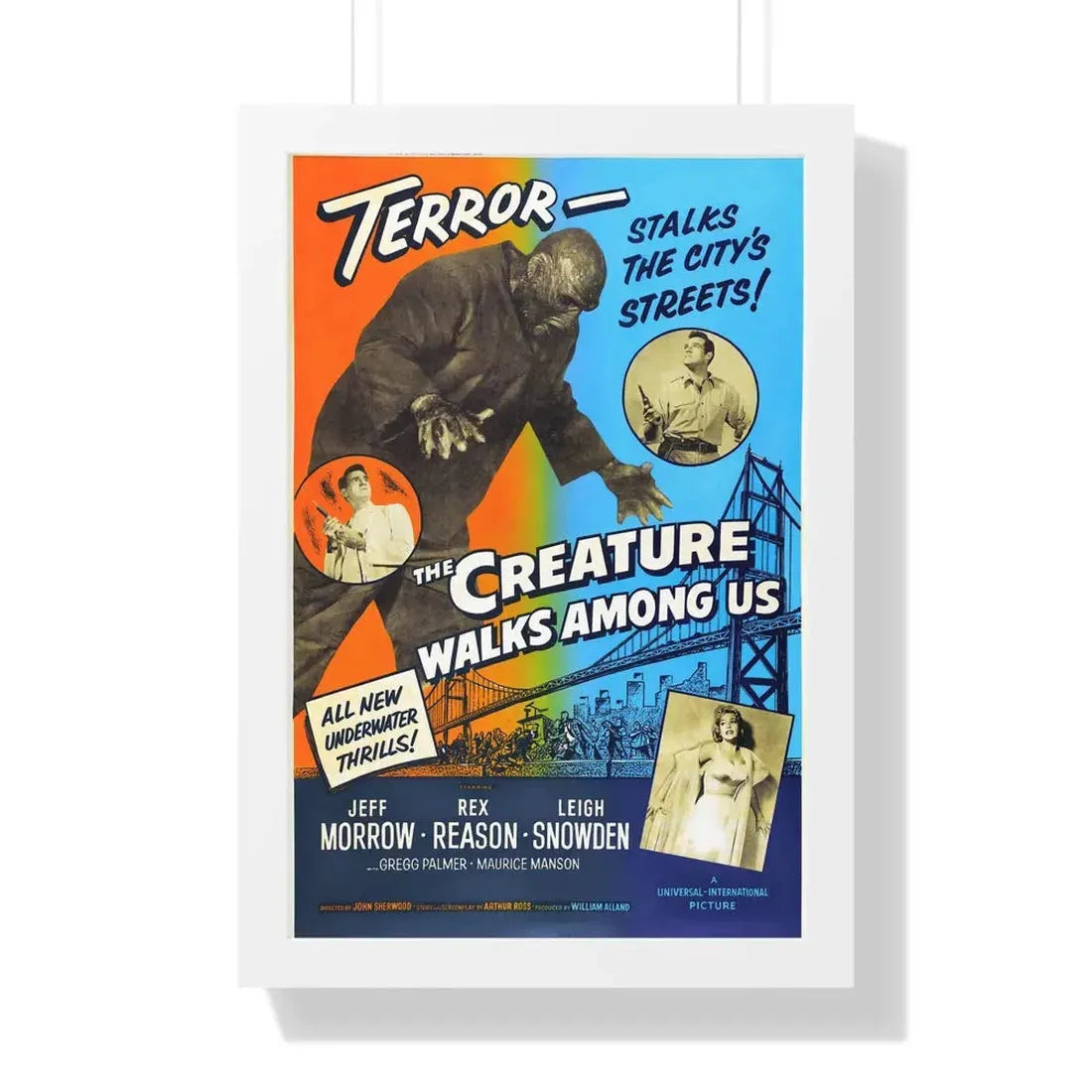 THE CREATURE WALKS AMONG US (3) 1956 - Framed Movie Poster 16″ x 24″ White - The Sticker Space