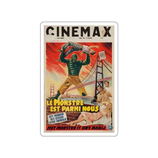THE CREATURE WALKS AMONG US (BELGIAN) 1956 Movie Poster STICKER Vinyl Die-Cut Decal 2 Inch - The Sticker Space