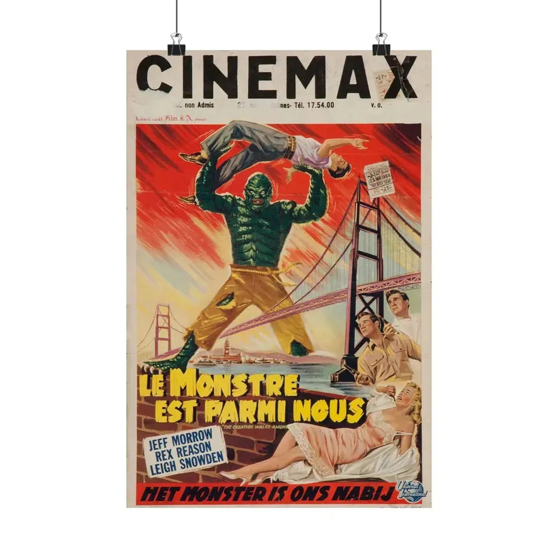 THE CREATURE WALKS AMONG US (BELGIAN) 1956 - Paper Movie Poster 12″ x 18″ Matte - The Sticker Space