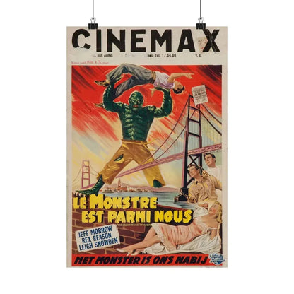 THE CREATURE WALKS AMONG US (BELGIAN) 1956 - Paper Movie Poster 12″ x 18″ Matte - The Sticker Space