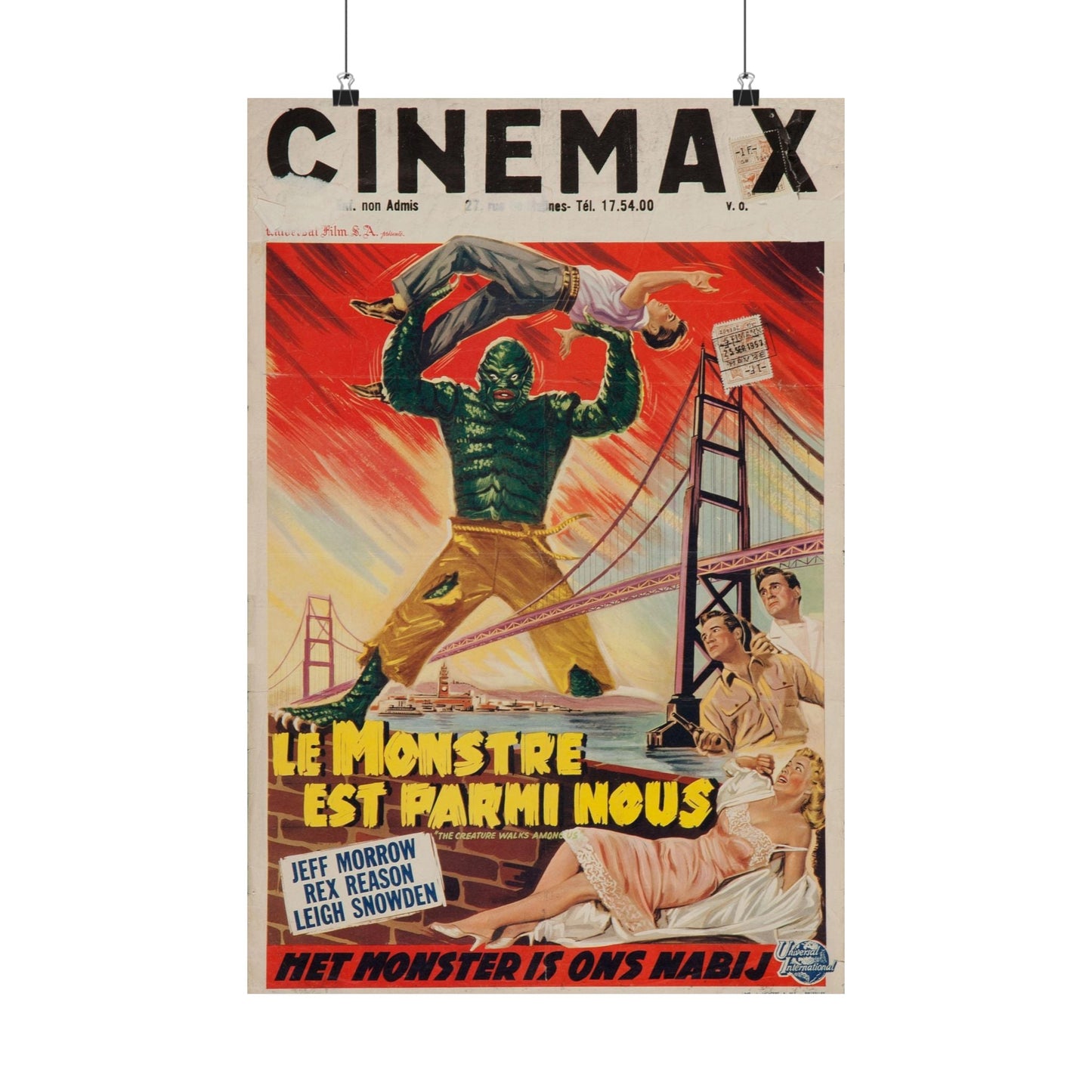 THE CREATURE WALKS AMONG US (BELGIAN) 1956 - Paper Movie Poster-16″ x 24″-The Sticker Space