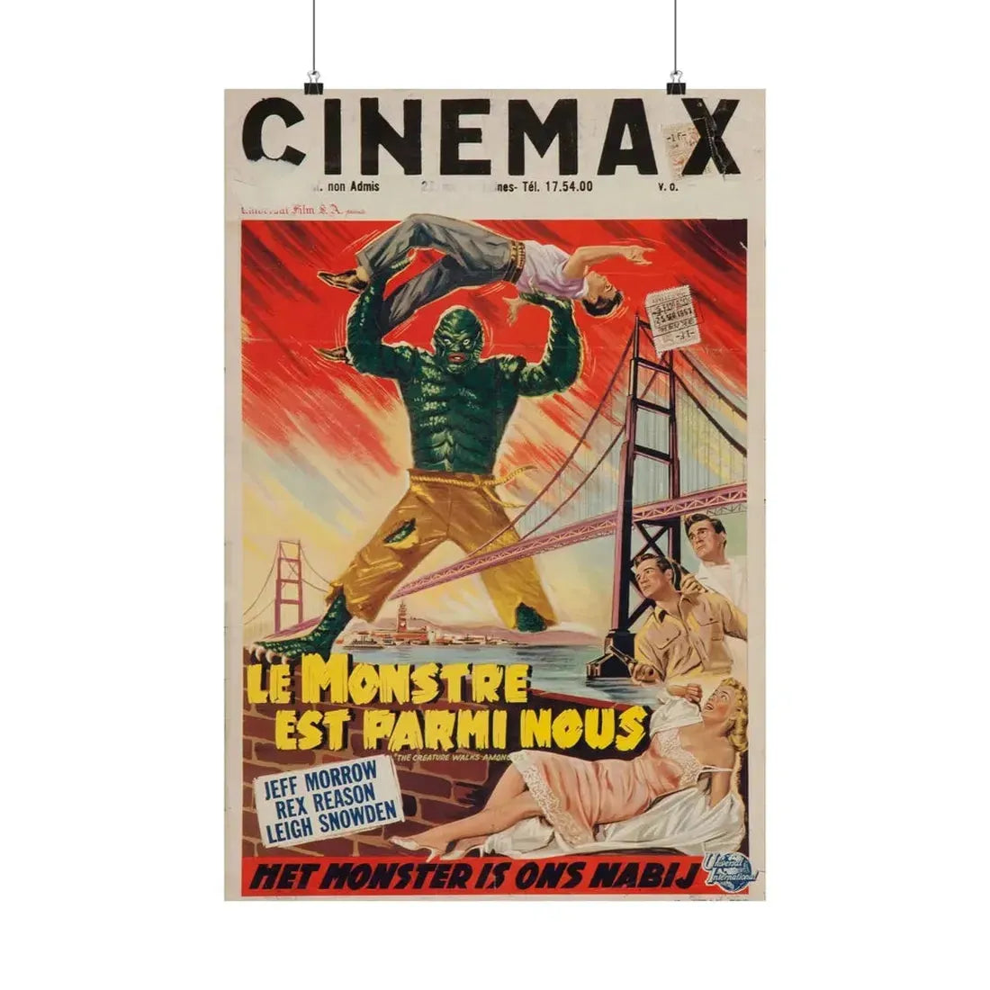 THE CREATURE WALKS AMONG US (BELGIAN) 1956 - Paper Movie Poster 20″ x 30″ Matte - The Sticker Space