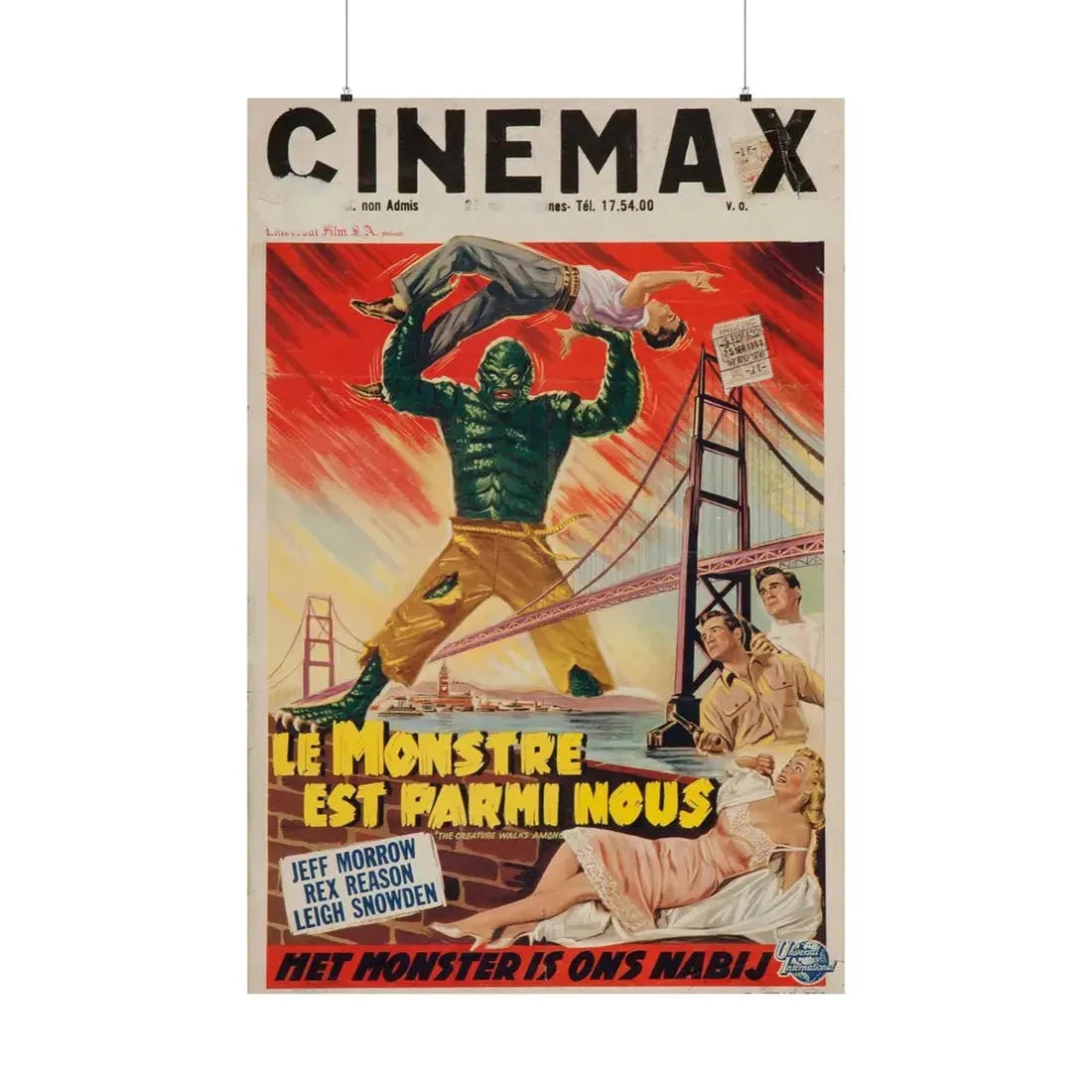 THE CREATURE WALKS AMONG US (BELGIAN) 1956 - Paper Movie Poster 36" x 54" Matte - The Sticker Space