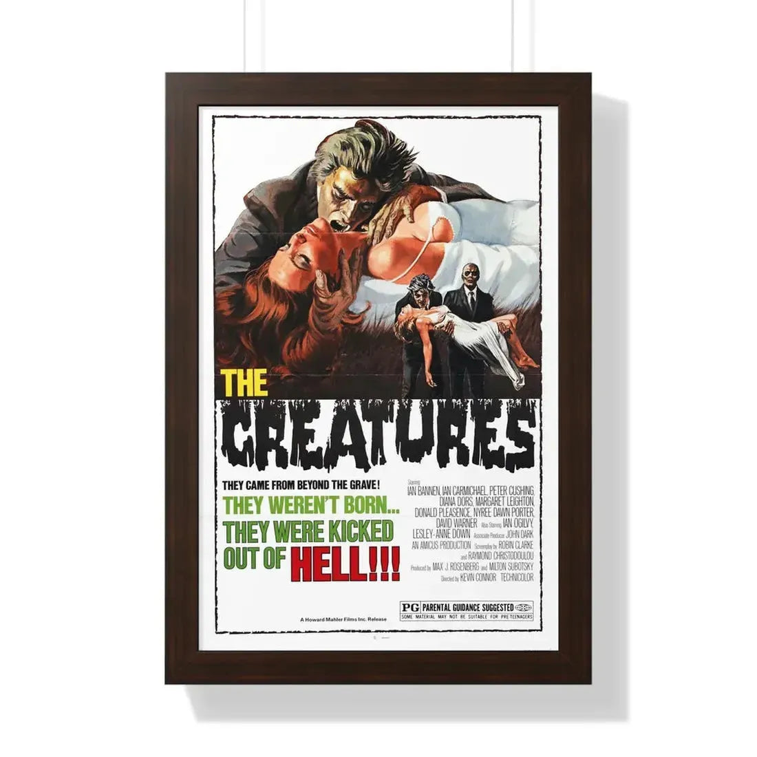 THE CREATURES 1966 - Framed Movie Poster 16″ x 24″ Walnut - The Sticker Space