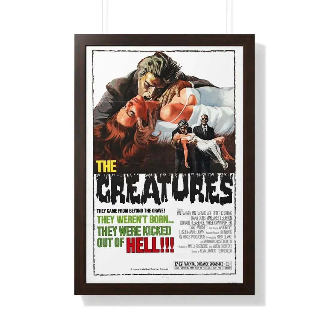 THE CREATURES 1966 - Framed Movie Poster 20" x 30" Walnut - The Sticker Space