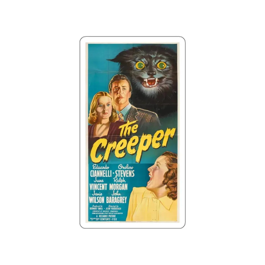 THE CREEPER 1948 Movie Poster STICKER Vinyl Die-Cut Decal 3 Inch - The Sticker Space