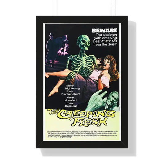 THE CREEPING FLESH 1973 - Framed Movie Poster 16″ x 24″ Black - The Sticker Space