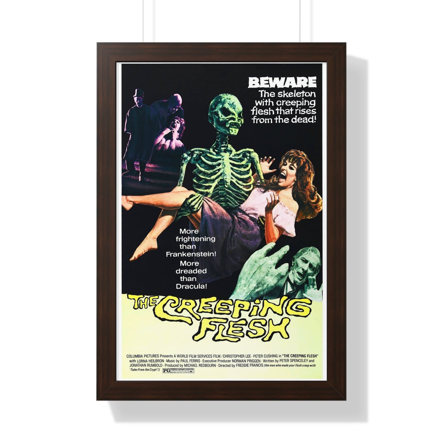 THE CREEPING FLESH 1973 - Framed Movie Poster-16″ x 24″-The Sticker Space