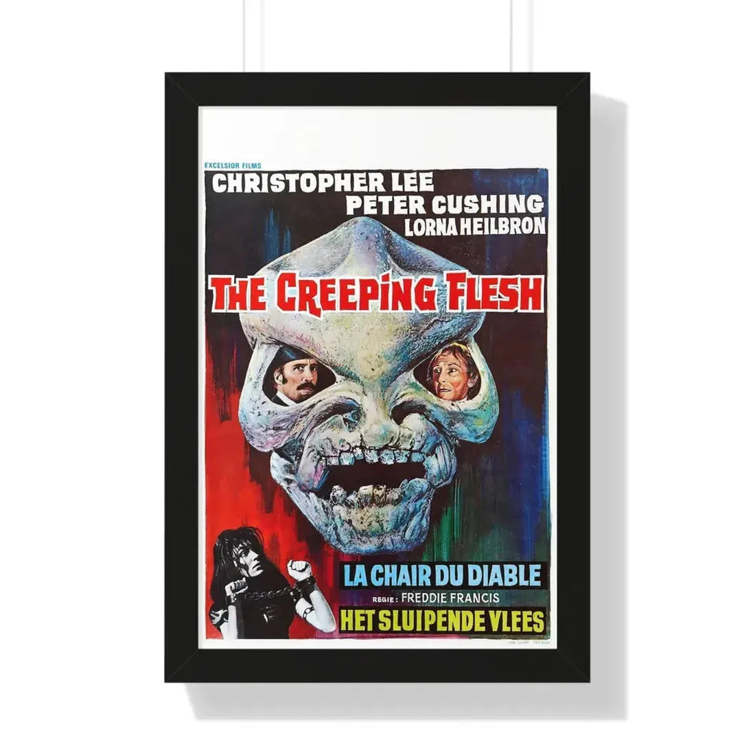 THE CREEPING FLESH (BELGIAN) 1973 - Framed Movie Poster 16″ x 24″ Black - The Sticker Space