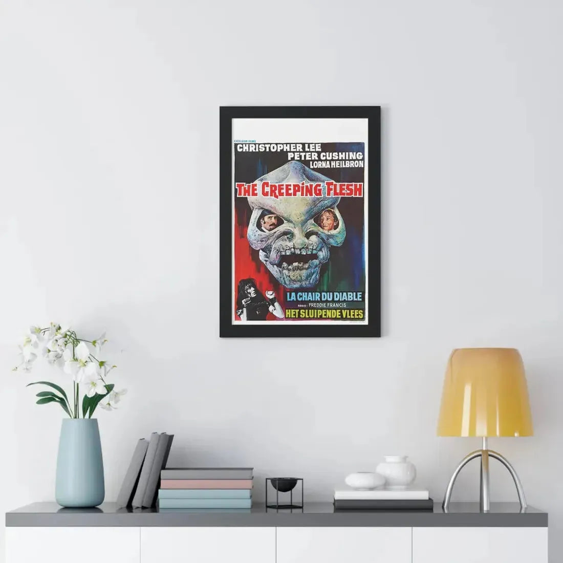 THE CREEPING FLESH (BELGIAN) 1973 - Framed Movie Poster - The Sticker Space