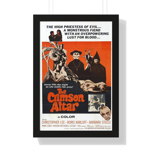 THE CRIMSON ALTAR 1968 - Framed Movie Poster-16″ x 24″-The Sticker Space