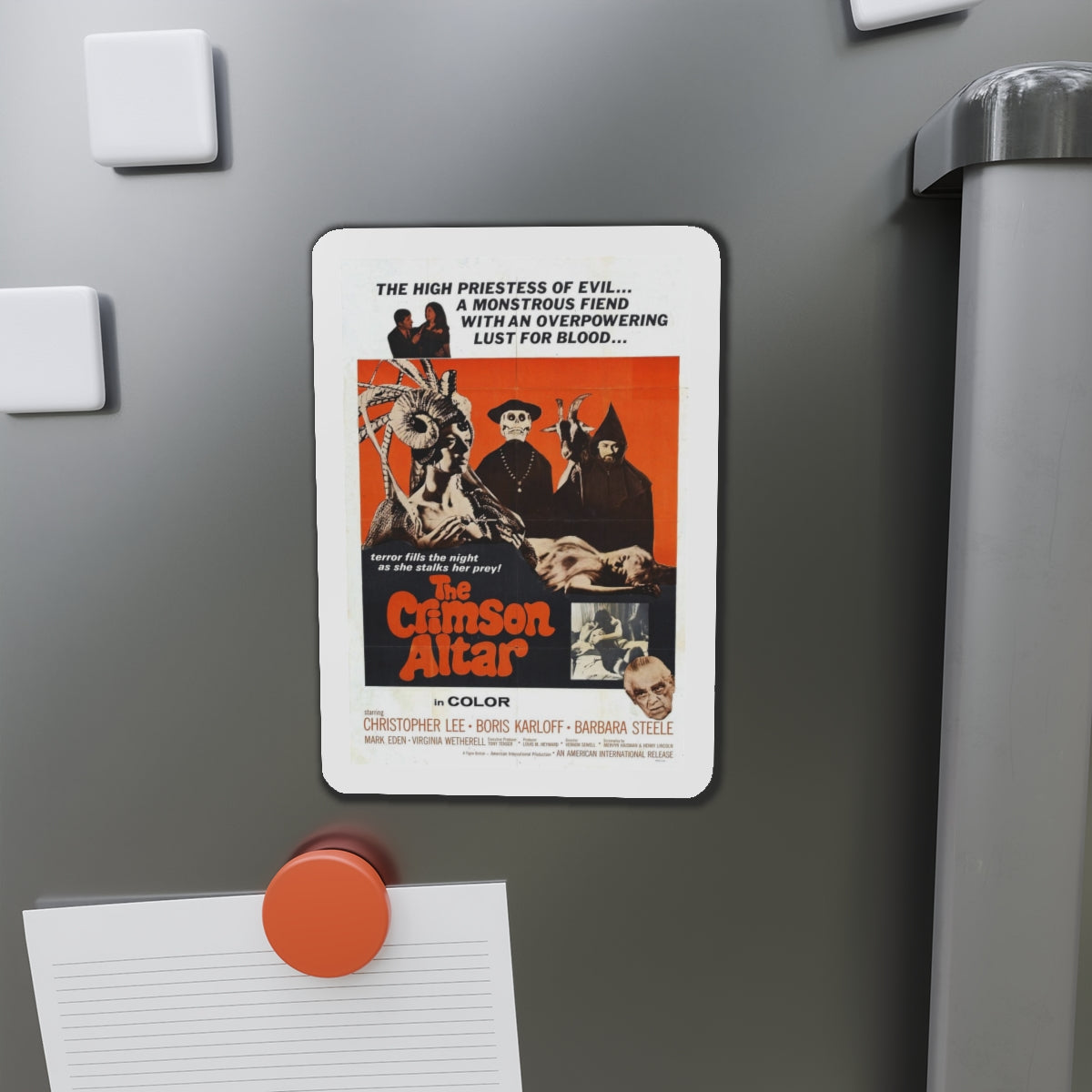 THE CRIMSON ALTAR 1968 Movie Poster - Refrigerator Magnet-The Sticker Space