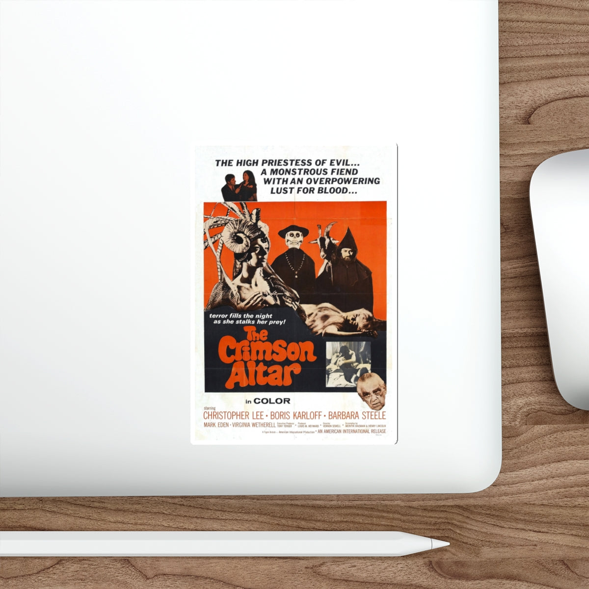 THE CRIMSON ALTAR 1968 Movie Poster STICKER Vinyl Die-Cut Decal-The Sticker Space