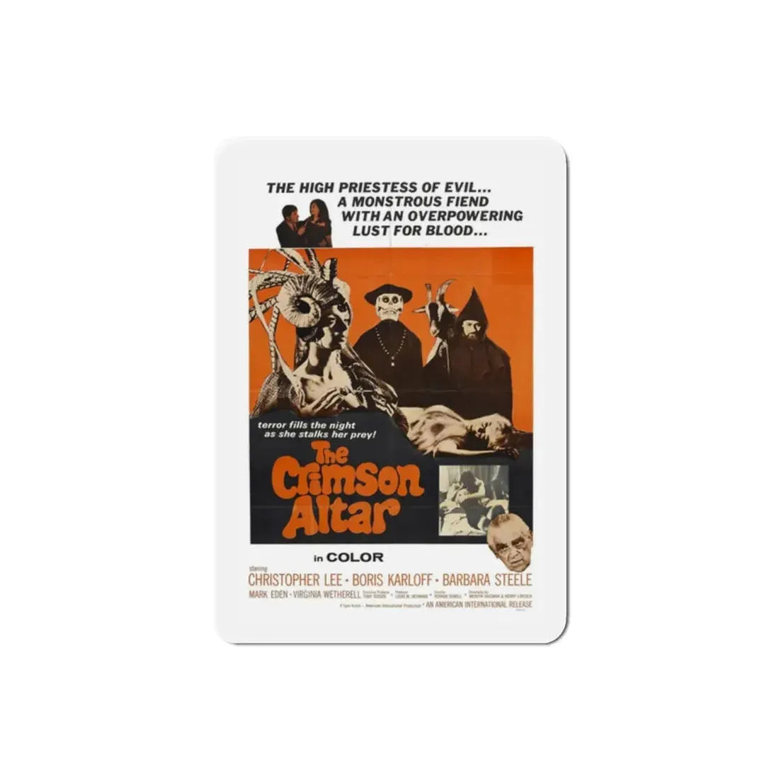 The Crimson Altar 1970 Movie Poster Refrigerator Magnet 2 Inch - The Sticker Space