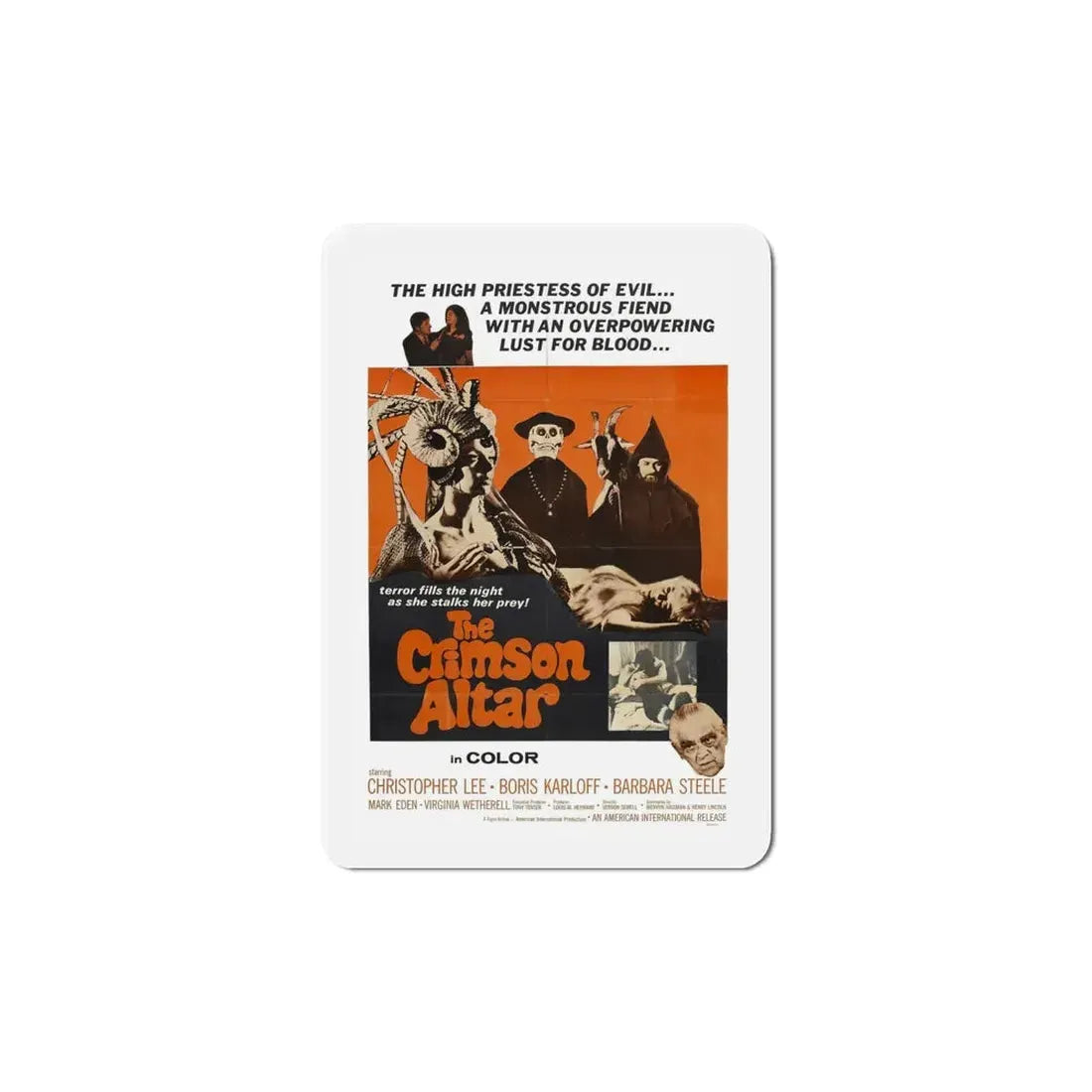 The Crimson Altar 1970 Movie Poster Refrigerator Magnet 6 Inch - The Sticker Space