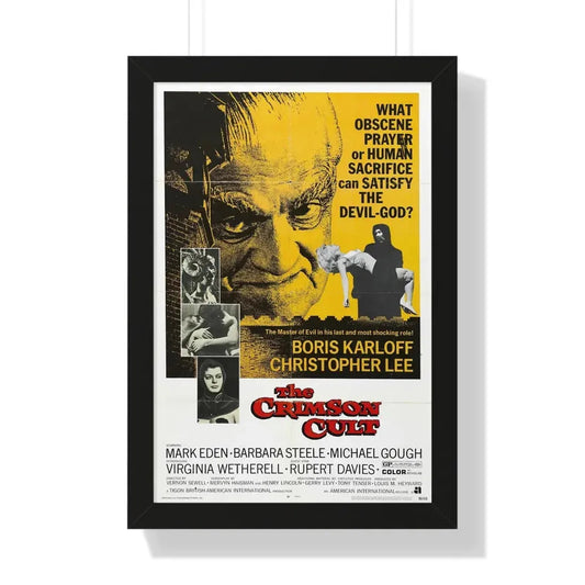 THE CRIMSON CULT 1968 - Framed Movie Poster 16″ x 24″ Black - The Sticker Space