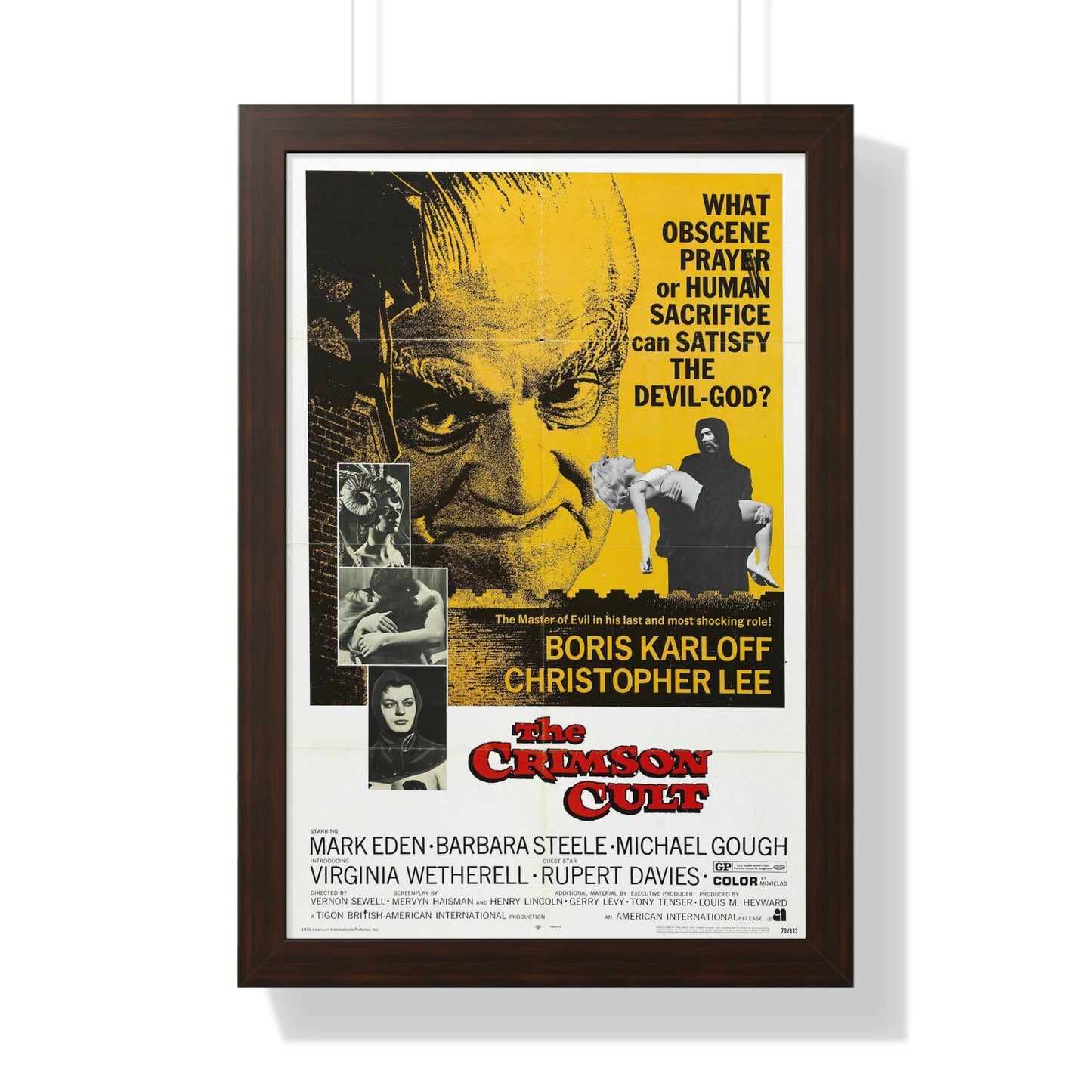 THE CRIMSON CULT 1968 - Framed Movie Poster-16″ x 24″-The Sticker Space