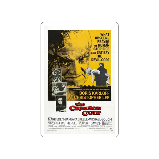 THE CRIMSON CULT 1968 Movie Poster STICKER Vinyl Die-Cut Decal 2 Inch - The Sticker Space