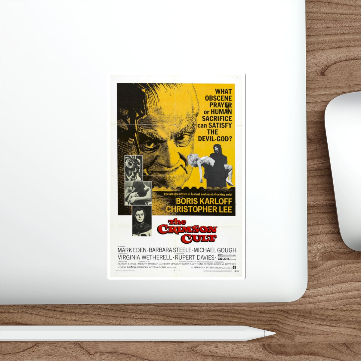 THE CRIMSON CULT 1968 Movie Poster STICKER Vinyl Die-Cut Decal-The Sticker Space
