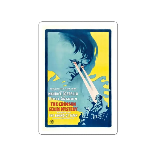 THE CRIMSON STAIN MYSTERY 1 1916 Movie Poster STICKER Vinyl Die-Cut Decal 2 Inch - The Sticker Space