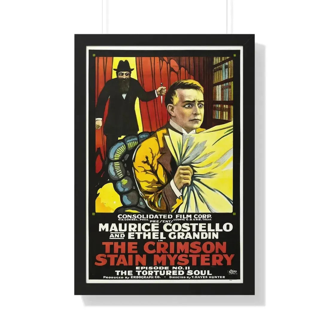 THE CRIMSON STAIN MYSTERY 2 1916 - Framed Movie Poster 20" x 30" Black - The Sticker Space