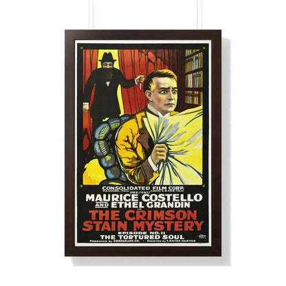 THE CRIMSON STAIN MYSTERY 2 1916 - Framed Movie Poster 20" x 30" Walnut - The Sticker Space