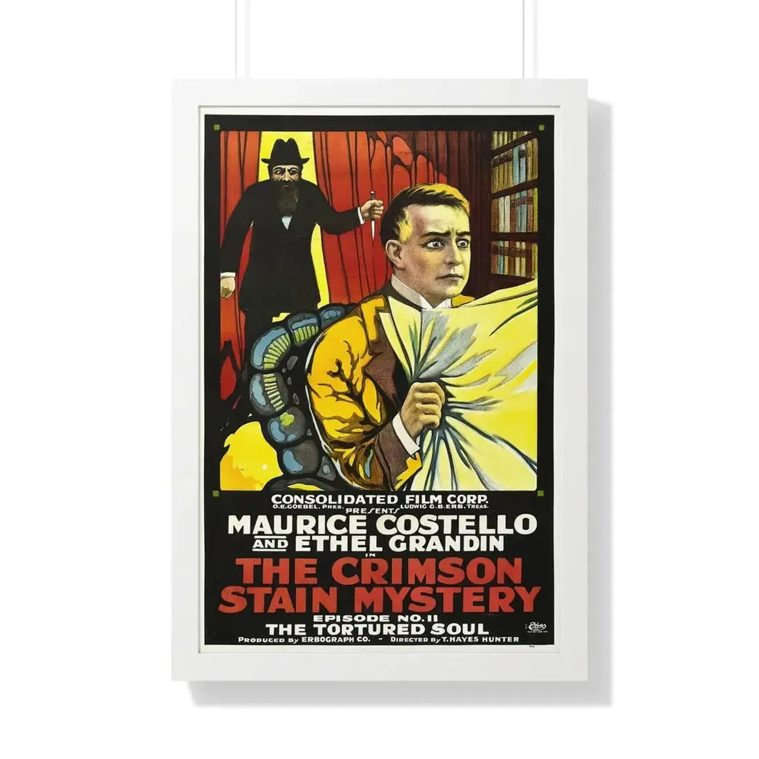 THE CRIMSON STAIN MYSTERY 2 1916 - Framed Movie Poster 20" x 30" White - The Sticker Space