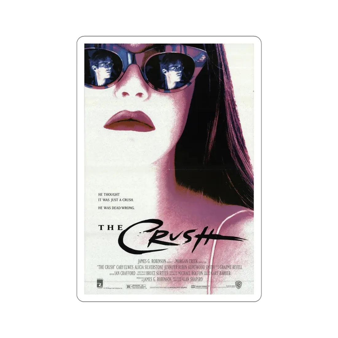 The Crush 1993 Movie Poster STICKER Vinyl Die-Cut Decal 6 Inch - The Sticker Space